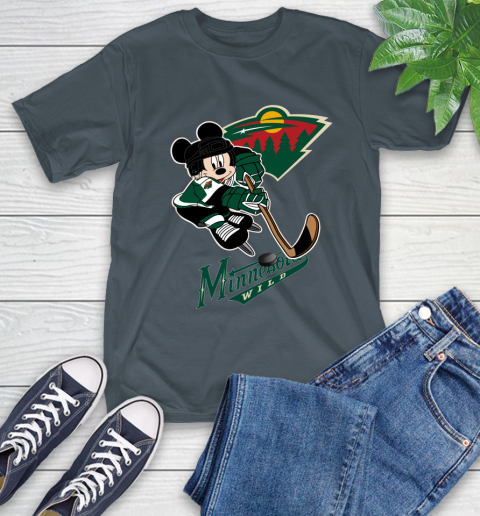 NHL Minnesota Wild Mickey Mouse Disney Hockey T Shirt T-Shirt 9