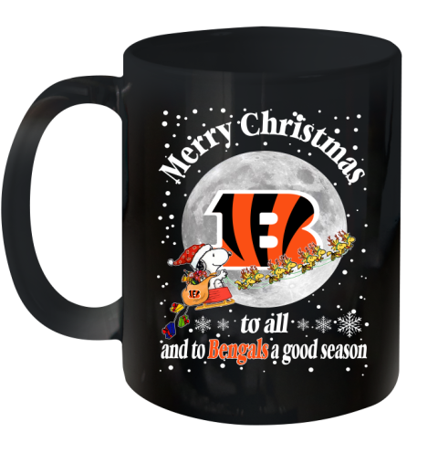 Cincinnati Bengals Merry Christmas To All And To Bengals A Good Season NFL Football Sports Ceramic Mug 11oz