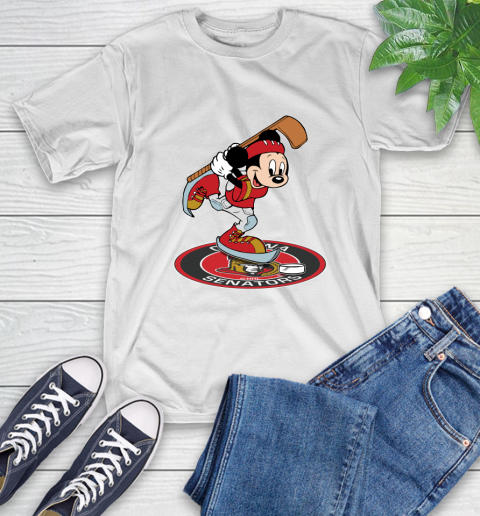 NHL Hockey Ottawa Senator Cheerful Mickey Disney Shirt T-Shirt 2