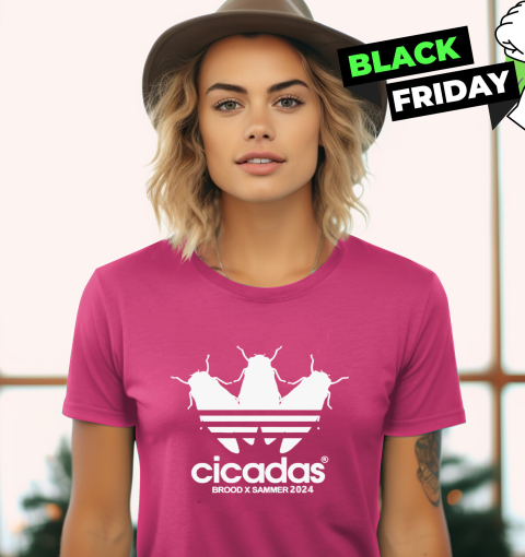 ylk0 cicadas shirt cicada brood x sammer 2024 ladies t shirt 20 front heliconia