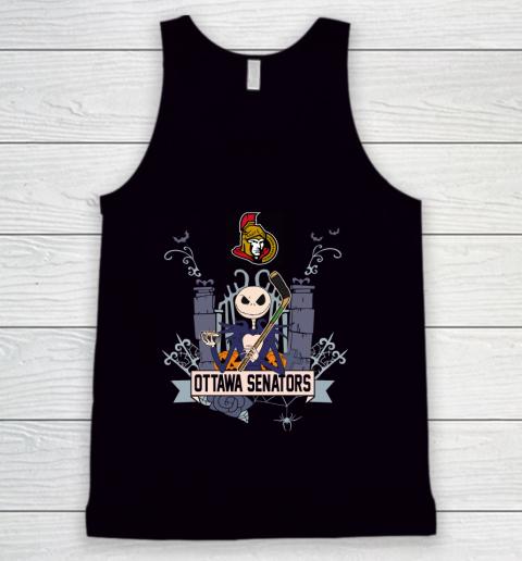 NHL Ottawa Senators Hockey Jack Skellington Halloween Tank Top