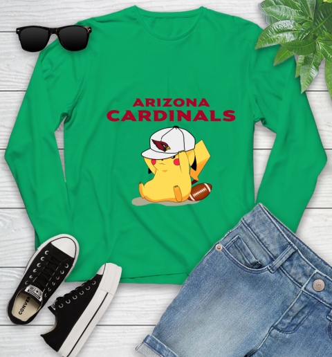 NFL Pikachu Football Sports Arizona Cardinals Youth Long Sleeve 6