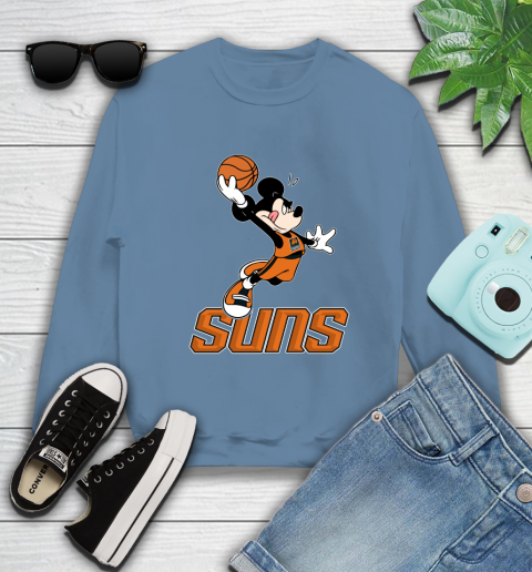 NBA Basketball Phoenix Suns Cheerful Mickey Mouse Shirt Sweatshirt 8