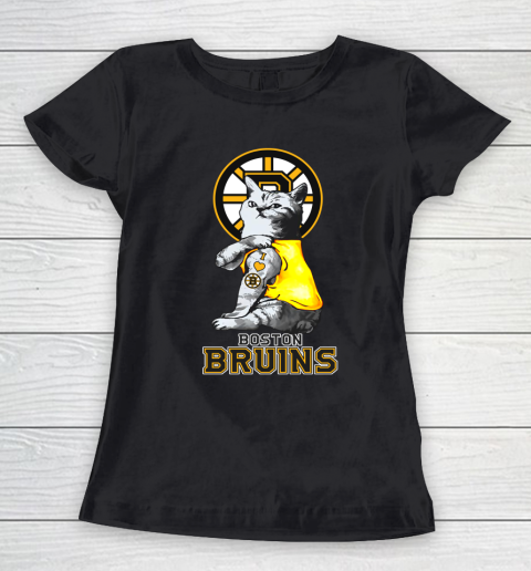 NHL My Cat Loves Boston Bruins Hockey Women's T-Shirt