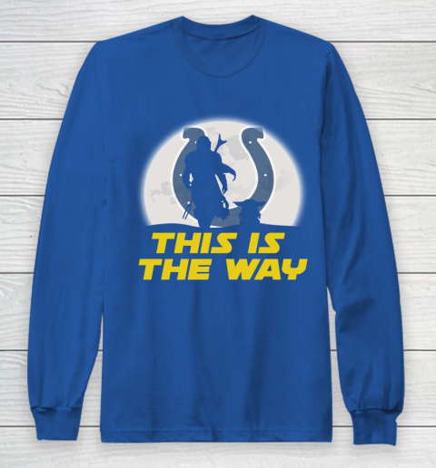 Indianapolis Colts NFL Football Star Wars Yoda And Mandalorian This Is The Way Long Sleeve T-Shirt 6