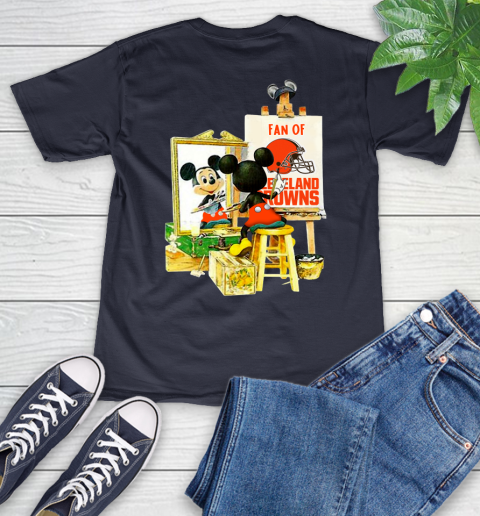 NFL Football Cleveland Browns Mickey Drawing Shirt 47