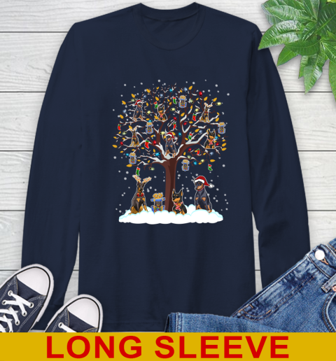Doberman Pinscher dog pet lover light christmas tree shirt 57