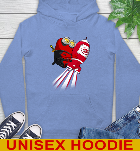 MLB Baseball Cincinnatim Reds Deadpool Minion Marvel Shirt Hoodie 11