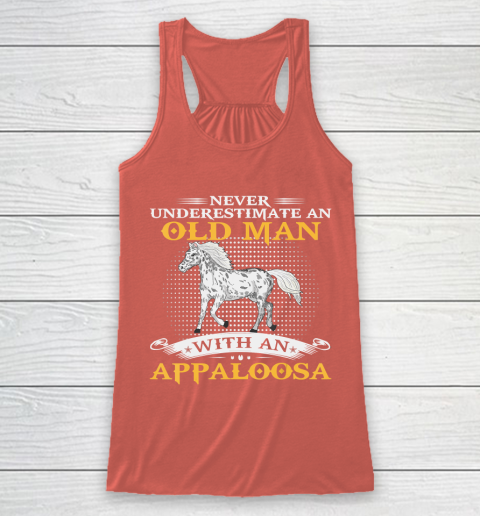 Father gift shirt Mens Never Underestimate An Old Man With An Appaloosa Horse Funny T Shirt Racerback Tank 3