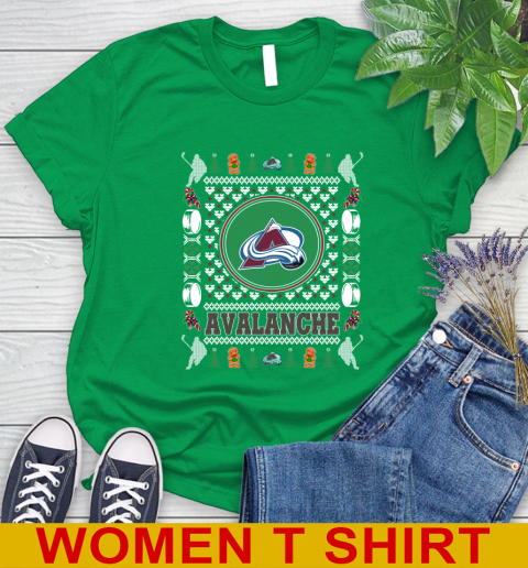 Colorado Avalanche Merry Christmas NHL Hockey Loyal Fan Women's T-Shirt 7