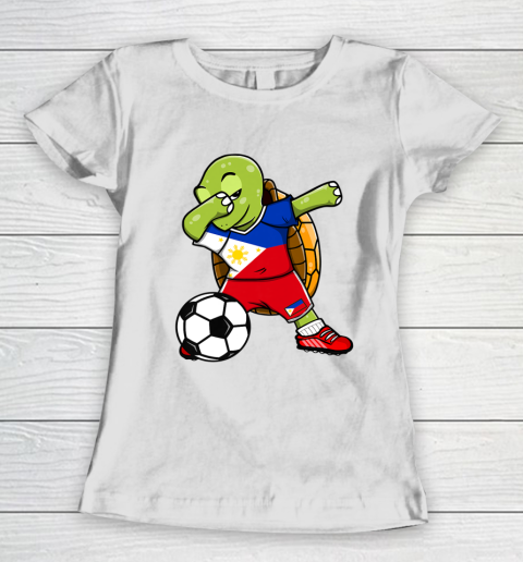 Dabbing Turtle The Philippines Soccer Fans Jersey Football Women's T-Shirt