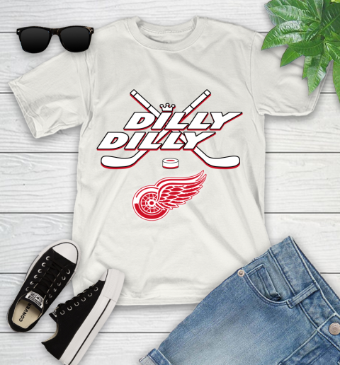 NHL Detroit Red Wings Dilly Dilly Hockey Sports Youth T-Shirt