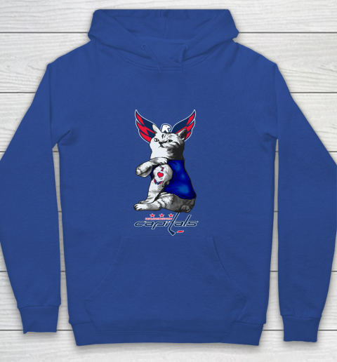 NHL My Cat Loves Washington Capitals Hockey Youth Hoodie 6