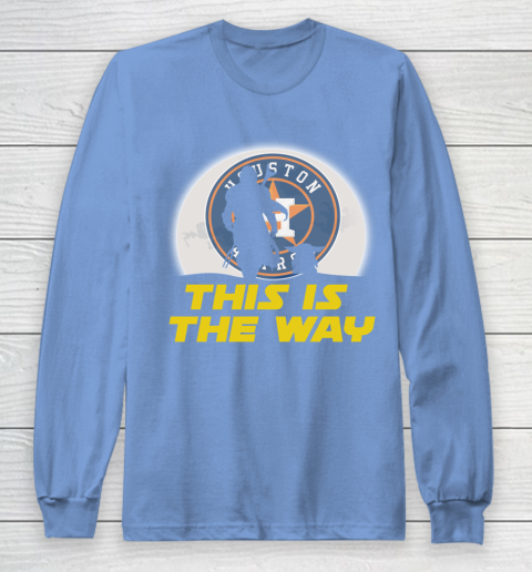 Houston Astros MLB Baseball Star Wars Yoda And Mandalorian This Is The Way Long Sleeve T-Shirt 8