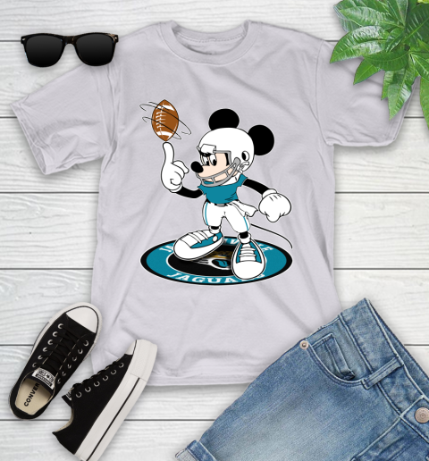 NFL Football Jacksonville Jaguars Cheerful Mickey Disney Shirt Youth T-Shirt 4