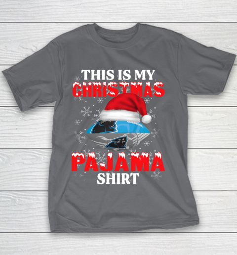 Carolina Panthers This Is My Christmas Pajama Shirt NFL Youth T-Shirt 5