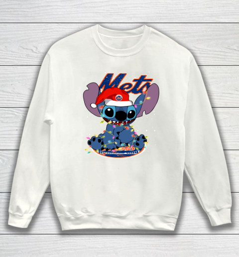 New York Mets MLB noel stitch Baseball Christmas Sweatshirt