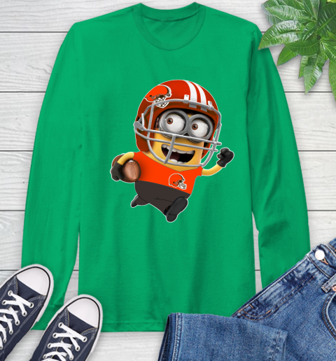 NFL Cleveland Browns Minions Disney Football Sports Long Sleeve T-Shirt 7