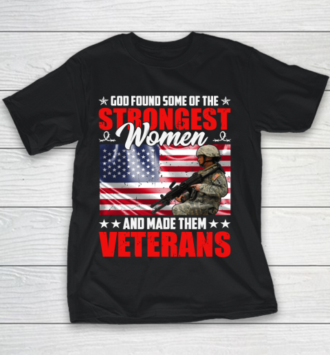 God Found Some of the Strongest Veteran Youth T-Shirt