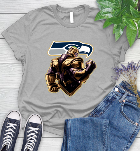 NFL Thanos Avengers Endgame Football Sports Seattle Seahawks Women's T-Shirt 5