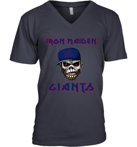 NFL New York Giants Iron Maiden Rock Band Music Football Sports oYGI3DCSB0n v neck unisex 8 95 151514 front navy