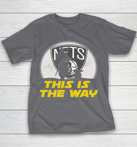 Brooklyn Nets NBA Basketball Star Wars Yoda And Mandalorian This Is The Way Youth T-Shirt 6 Brooklyn Nets NBA Basketball Star Wars Yoda And Mandalorian This Is The Way Youth T-Shirt - Image 6