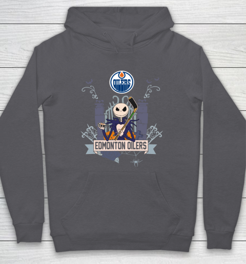 NHL Edmonton Oilers Hockey Jack Skellington Halloween Hoodie 4