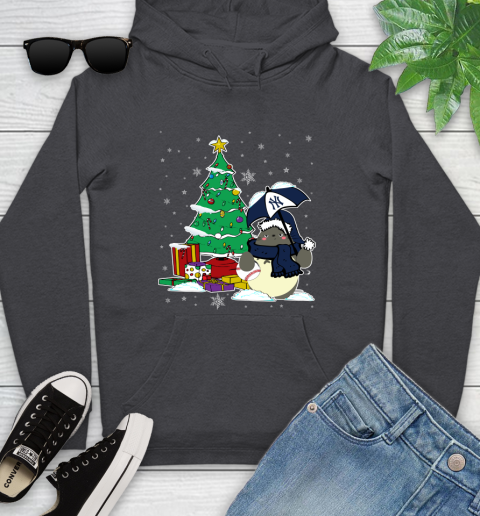 New York Yankees MLB Baseball Cute Tonari No Totoro Christmas Sports Youth Hoodie 8