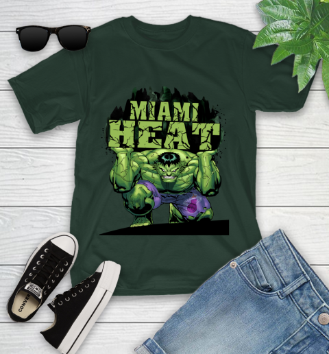 Miami Heat NBA Basketball Incredible Hulk Marvel Avengers Sports Youth T-Shirt 5