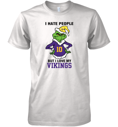I Hate People But I Love My Vikings Minnesota Vikings NFL Teams Premium Men's T-Shirt