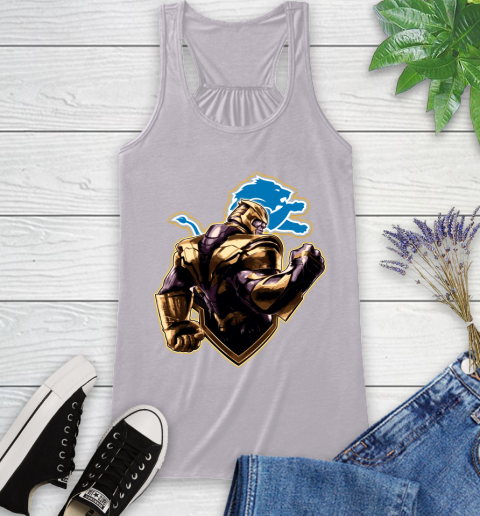 NFL Thanos Avengers Endgame Football Sports Detroit Lions Racerback Tank 5