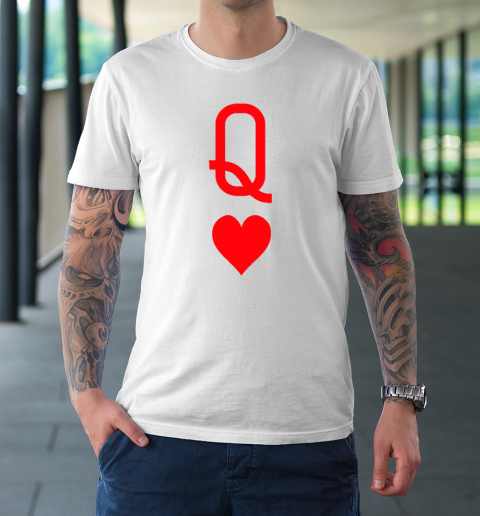 Queen Of Hearts Matching Couple Saint Valentine's Day T-Shirt