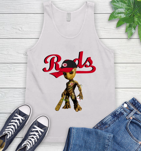 MLB Cincinnati Reds Groot Guardians Of The Galaxy Baseball Tank Top