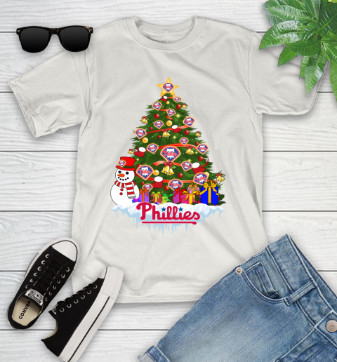Philadelphia Phillies Merry Christmas MLB Baseball Sports Youth T-Shirt 12