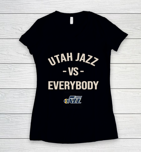 Utah Jazz Vs Everybody Women's V-Neck T-Shirt