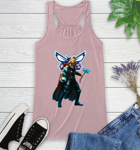 NBA Thor Avengers Endgame Basketball Charlotte Hornets Racerback Tank 11