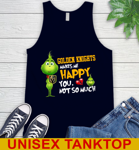 NHL Vegas Golden Knights Makes Me Happy You Not So Much Grinch Hockey Sports Tank Top 2