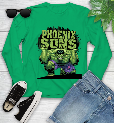 Phoenix Suns NBA Basketball Incredible Hulk Marvel Avengers Sports Youth Long Sleeve 6