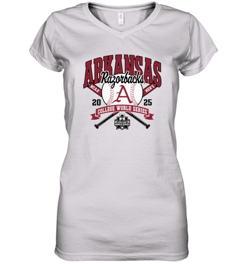 Arkansas Razorbacks College World Series 2025 Women's V-Neck T-Shirt