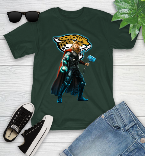NFL Thor Avengers Endgame Football Jacksonville Jaguars Youth T-Shirt 5