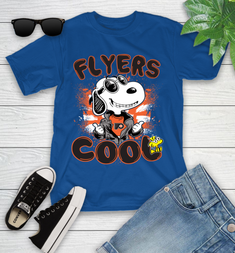 NHL Hockey Philadelphia Flyers Cool Snoopy Shirt Youth T-Shirt - Image 11