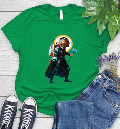 NFL Thor Avengers Endgame Football Washington Redskins Women's T-Shirt 6