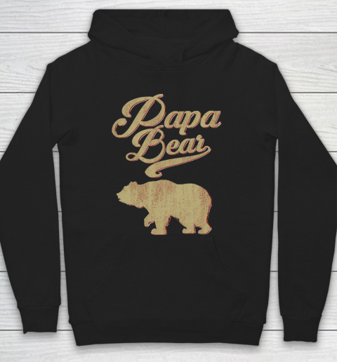 Father's Day Funny Gift Ideas Apparel  Vintage Papa Bear Father Hoodie