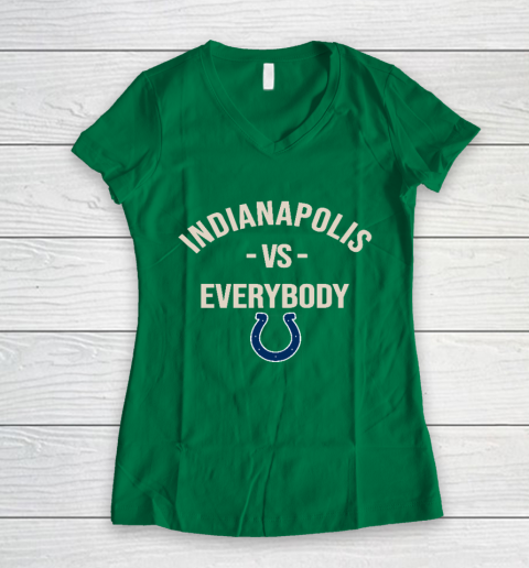 Indianapolis Colts Vs Everybody Women's V-Neck T-Shirt 3