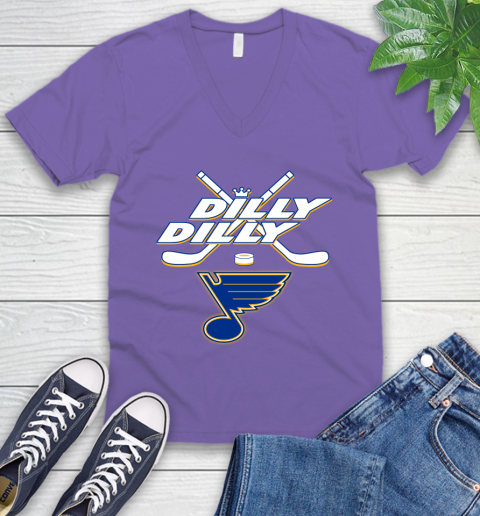 NHL St.Louis Blues Dilly Dilly Hockey Sports V-Neck T-Shirt 10