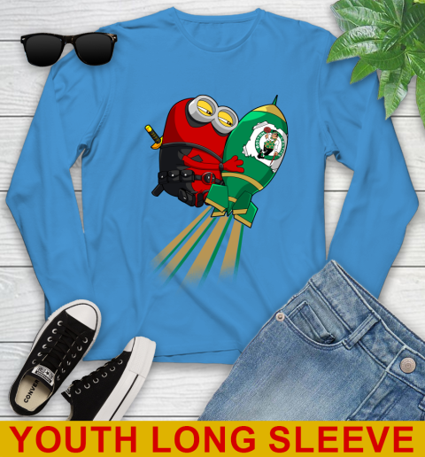 NBA Basketball Boston Celtics Deadpool Minion Marvel Shirt Youth Long Sleeve 8