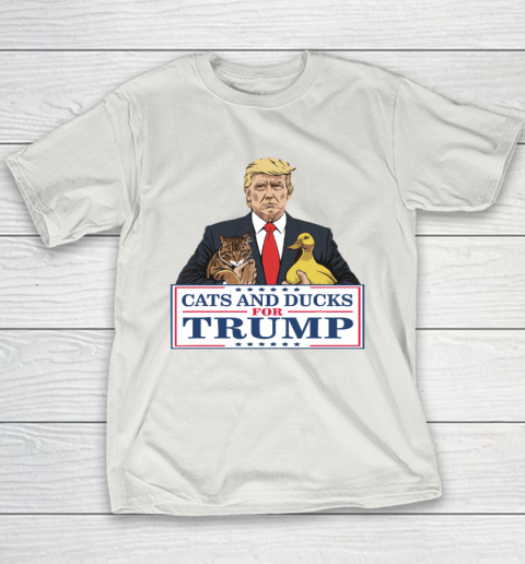 Cats And Ducks For Trump 2024 Kittens And Ducks For Trump Youth T-Shirt 9