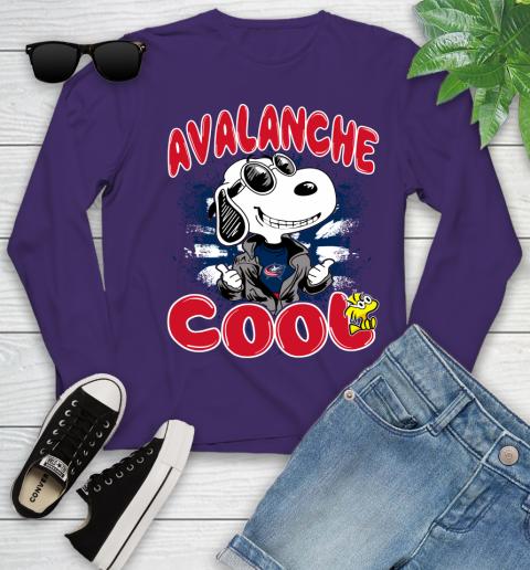 NHL Hockey Columbus Blue Jackets Cool Snoopy Shirt Youth Long Sleeve 4