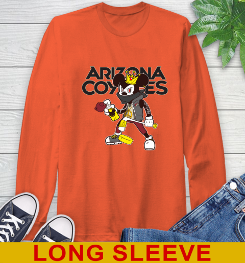 Arizona Coyotes NHL Hockey Mickey Peace Sign Sports Long Sleeve T-Shirt 5