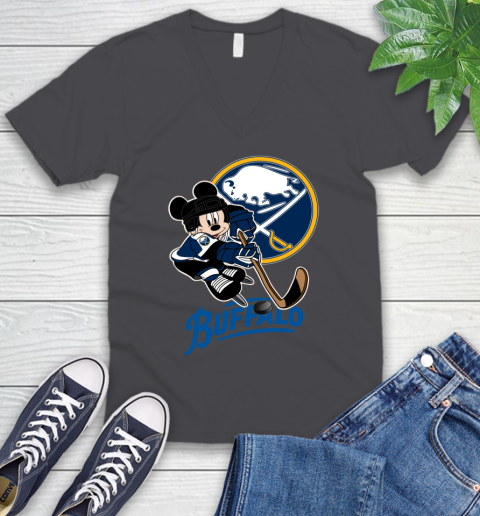 NHL Buffalo Sabres Mickey Mouse Disney Hockey T Shirt V-Neck T-Shirt 5